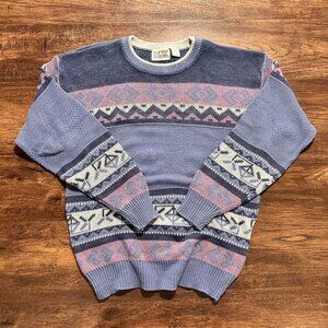 VINTAGE 90s TIP TOP TAILORS Pastel Knit Sweater Made in Canada - Medium